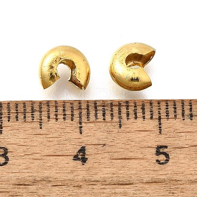 304 Stainless Steel Crimp Beads Covers STAS-P239-34G-05-1