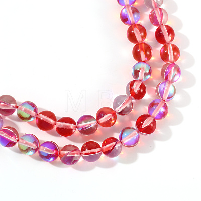 Synthetic Moonstone Beads Strands G-S283-10mm-17A-1