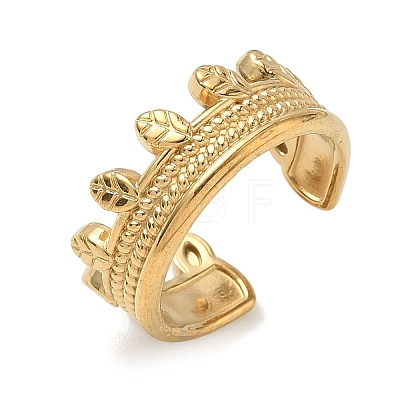 304 Stainless Steel Cuff Open Rings for Women RJEW-L341-02A-G-1