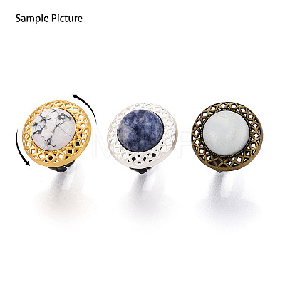 Adjustable Alloy & Iron Bezel Cup Ring Base with Rotatable Tray MAK-T012-05G-1