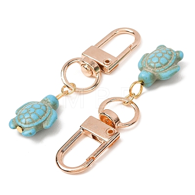 20Pcs Sea Turtle Synthetic Turquoise Pendant Decorations HJEW-CP00071-1