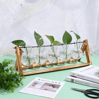 PET Bulb Shape Hydroponic Vase AJEW-WH0709-387A-1