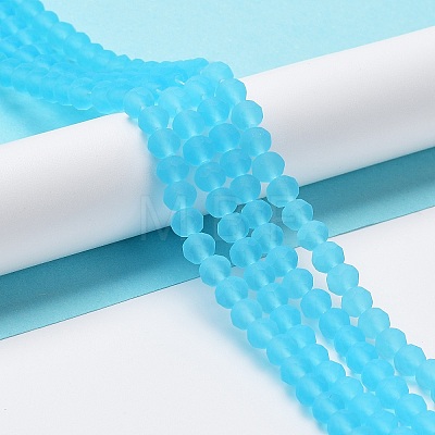 Transparent Glass Beads Strands EGLA-A034-T4mm-MD08-1