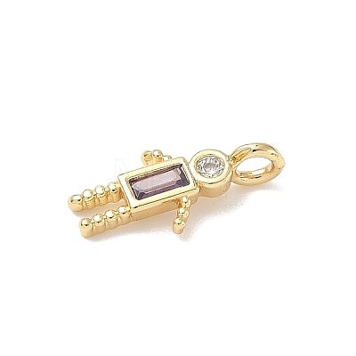 Brass Micro Pave Cubic Zirconia Pendants ZIRC-I356-17G-A02-1