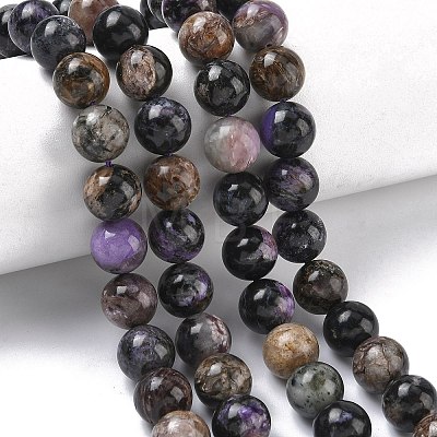 Natural Charoite Beads Strands G-C270-O03-10-1