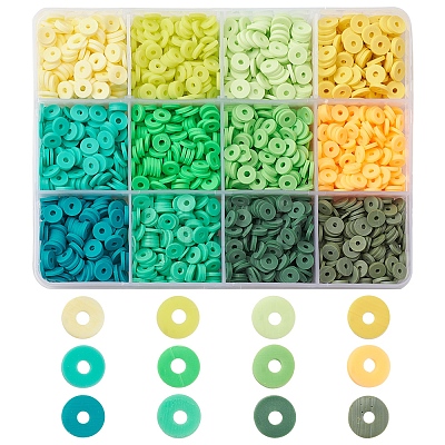 2544Pcs 12 Colors Eco-Friendly Handmade Polymer Clay Beads CLAY-FS0001-36-1
