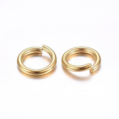 304 Stainless Steel Open Jump Rings X-STAS-O098-02G-18-1