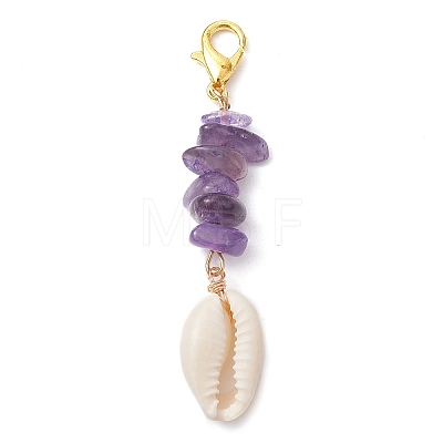 Shell Pendent Decorations HJEW-JM01333-1