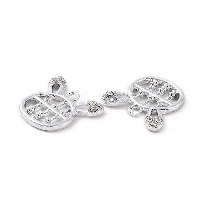 Alloy Crystal Rhinestone Pendants ALRI-H004-29P-1