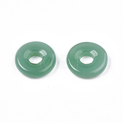 Imitation Jade Glass Linking Rings GLAA-S054-35A-A01-1