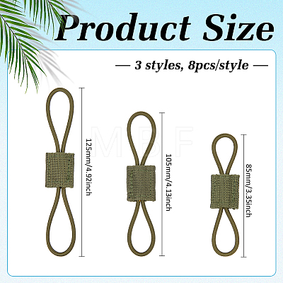 24Pcs 3 Styles Nylon with Rubber Tactical Gear Holder Clip FIND-FG0005-61B-1