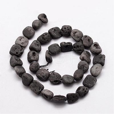 Electroplated Natural Quartz Beads Strands G-K109-03-F-1