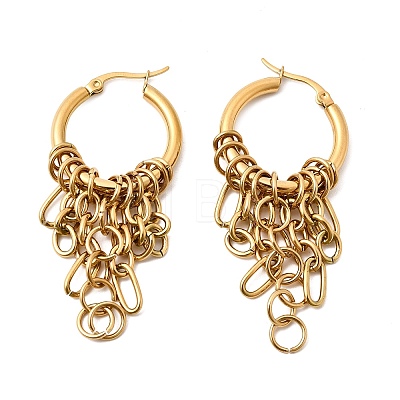 304 Stainless Steel Hoop Earrings for Women EJEW-G463-03G-1