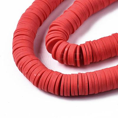 Flat Round Handmade Polymer Clay Beads CLAY-R067-12mm-30-1