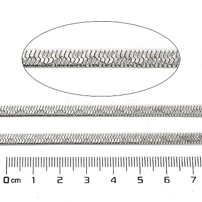 304 Stainless Steel Herringbone Chains CHS-A016-35B-P01-1