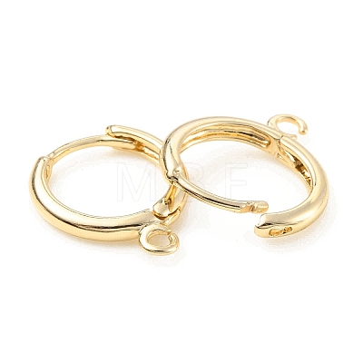 Brass Huggie Hoop Earring Finding X-KK-C024-17KCG-1