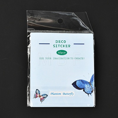 40Pcs 20 Styles PET Adhesive Waterproof Stickers Set DIY-K032-50C-1