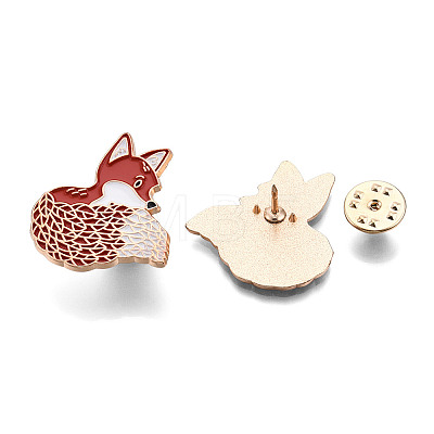 Fox Shape Enamel Pin JEWB-N007-250-1