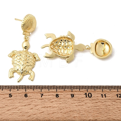 Brass Dangle Earrings EJEW-D352-06G-06-1