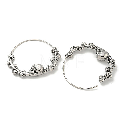 316 Surgical Stainless Steel Hoop Earrings for Women and Men EJEW-D096-22D-AS-1