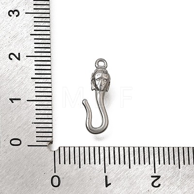 304 Stainless Steel Buddha Head Hook Clasps SA-CBACB61-16P-1