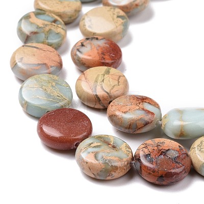 Natural Aqua Terra Jasper Beads Strands G-E572-02-1