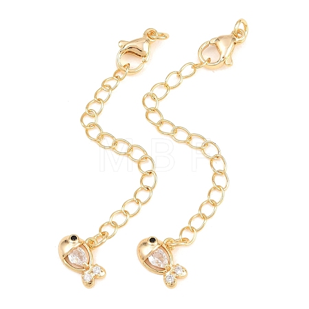 Brass Curb Chain Extender KK-P354-23G-1