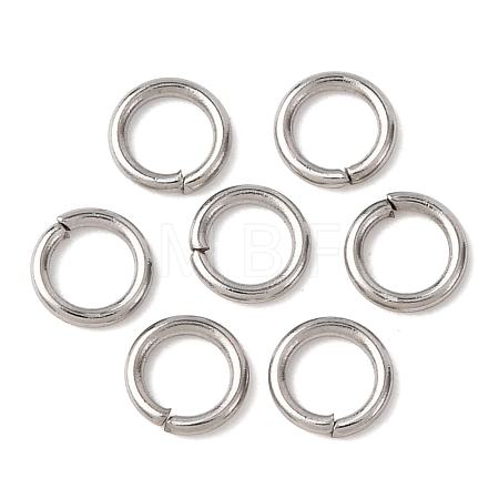 Tarnish Resistant 304 Stainless Steel Open Jump Rings X-STAS-Q186-02-5x0.8mm-1