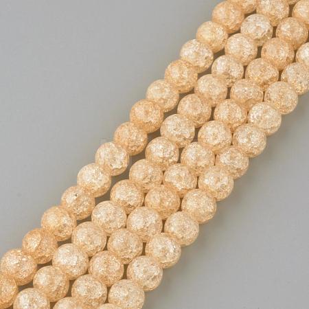 Synthetic Crackle Quartz Beads Strands GLAA-S134-8mm-07-1