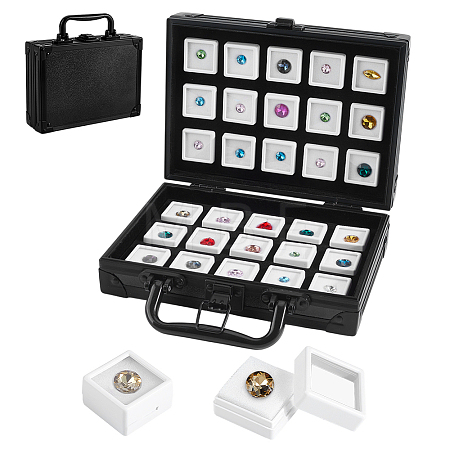 Rectangle Aluminum Alloy with MDF Organizer Cases ODIS-WH0108-093A-1