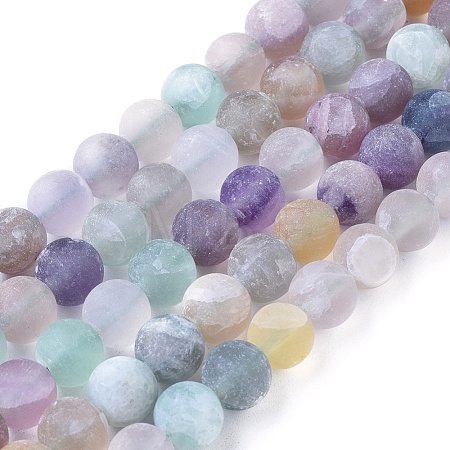 Natural Fluorite Beads Strands X-G-K292-01-1
