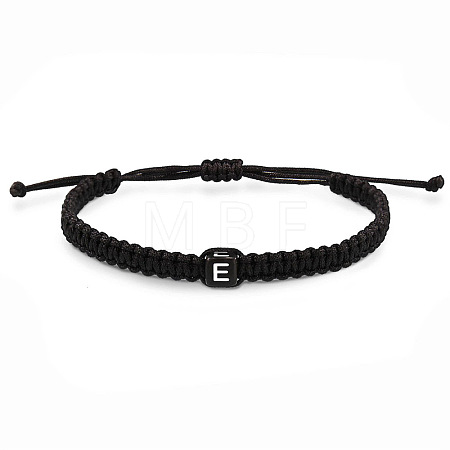 Cube with Letter Pattern Resin Beads Braided Bead Bracelets FS-WGC1D79-22-1