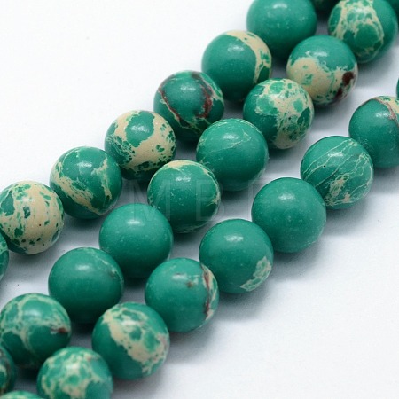 Synthetic Imperial Jasper Beads Strands G-I199-35-6mm-A-1