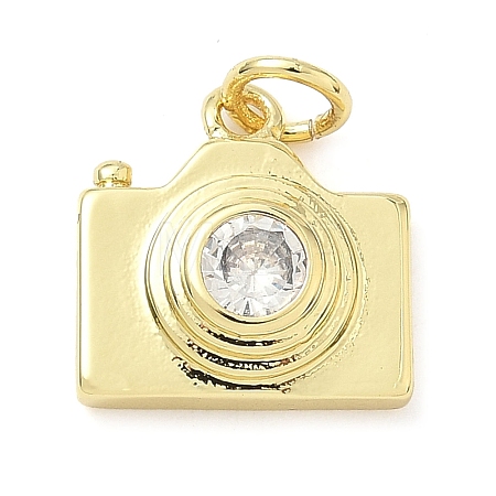 Brass Pave Cubic Zirconia Pendants KK-Z120-58B-G-1