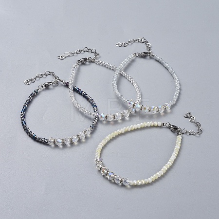 Glass Beads Bracelets BJEW-JB04398-1