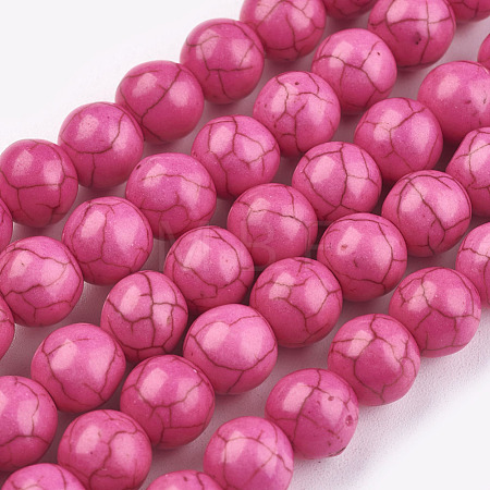 Synthetic Turquoise Beads Strands TURQ-G106-8mm-02K-1