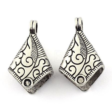 Tibetan Style Alloy Cord Ends X-TIBEP-S300-27AS-RS-1