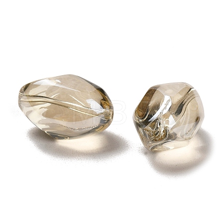 Pearlized Crystal Glass Oval Beads Strands EGLA-F026-D02-1