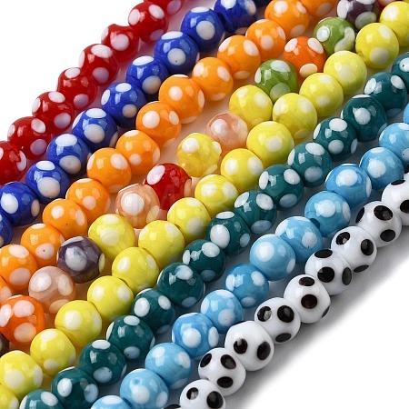 Handmade Lampwork Beads LAMP-D002-6mm-01-1