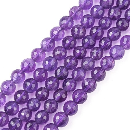 Natural Amethyst Beads Strands G-C073-6mm-3-1