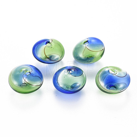 Transparent Handmade Blown Glass Globe Beads GLAA-T012-34-1