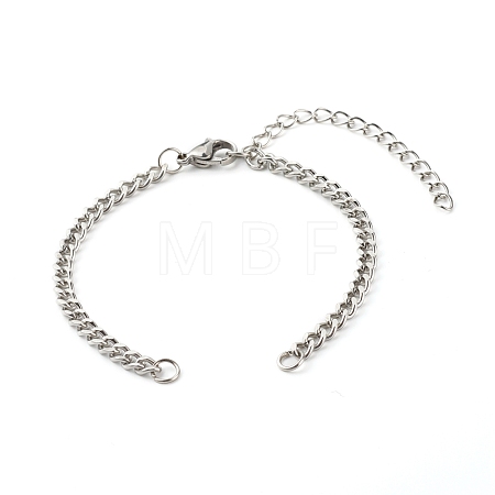 Tarnish Resistant 304 Stainless Steel Twisted Chains Bracelet Making AJEW-JB01064-1