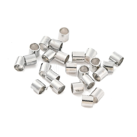 2MM Platinum Plated Tube Crimp Beads X-E003-1