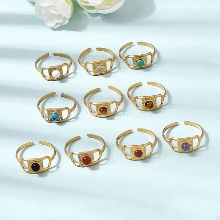 304 Stainless Steel Cuff Open Rings RJEW-F213-01G-1