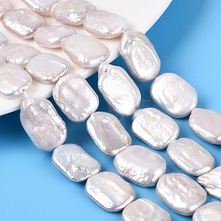 Natural Baroque Pearl Keshi Pearl Beads Strands PEAR-S020-D14-1