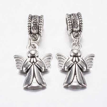 Tibetan Style Alloy European Dangle Charms PALLOY-F199-32AS-1