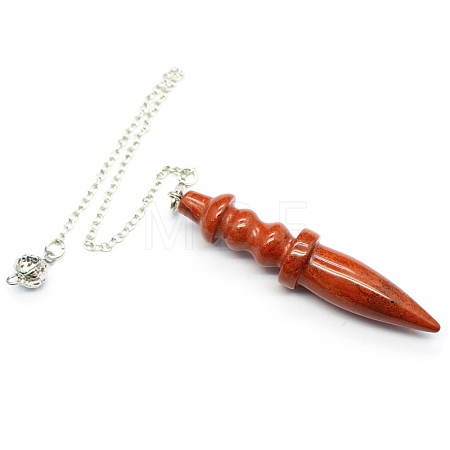 Natural Red Jasper Dowsing Pendulum Big Pendants PW-WG71136-07-1