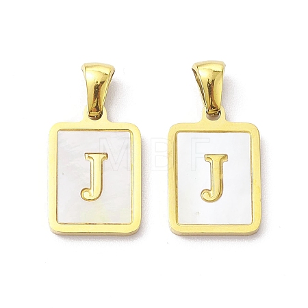 Ion Plating(IP) 304 Stainless Steel Pave Shell Pendants STAS-G327-01G-J-1