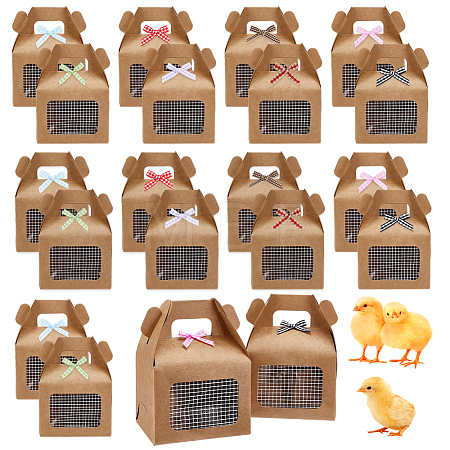 20Pcs Rectangle Kraft Paper Desserts Packing Tote Boxes CON-OC0001-84-1
