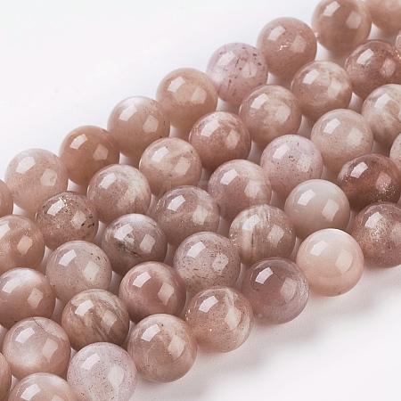 Natural Sunstone Beads Strands G-G099-8mm-14-1